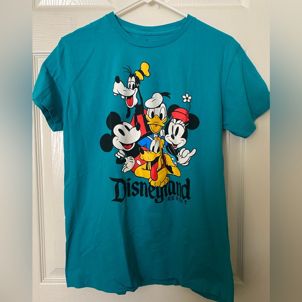Disneyland Teal Short Sleeve Tee with Classic Characters